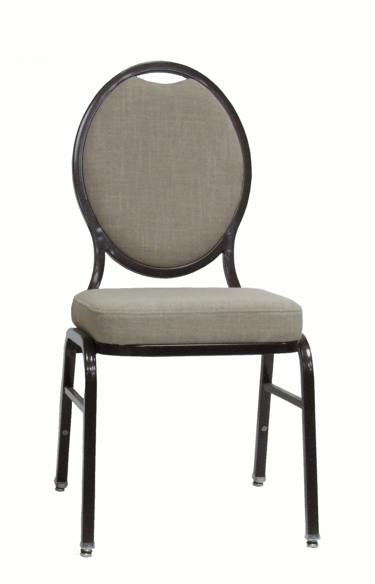 2150 Oval Back Steel Stack Chair Handhold