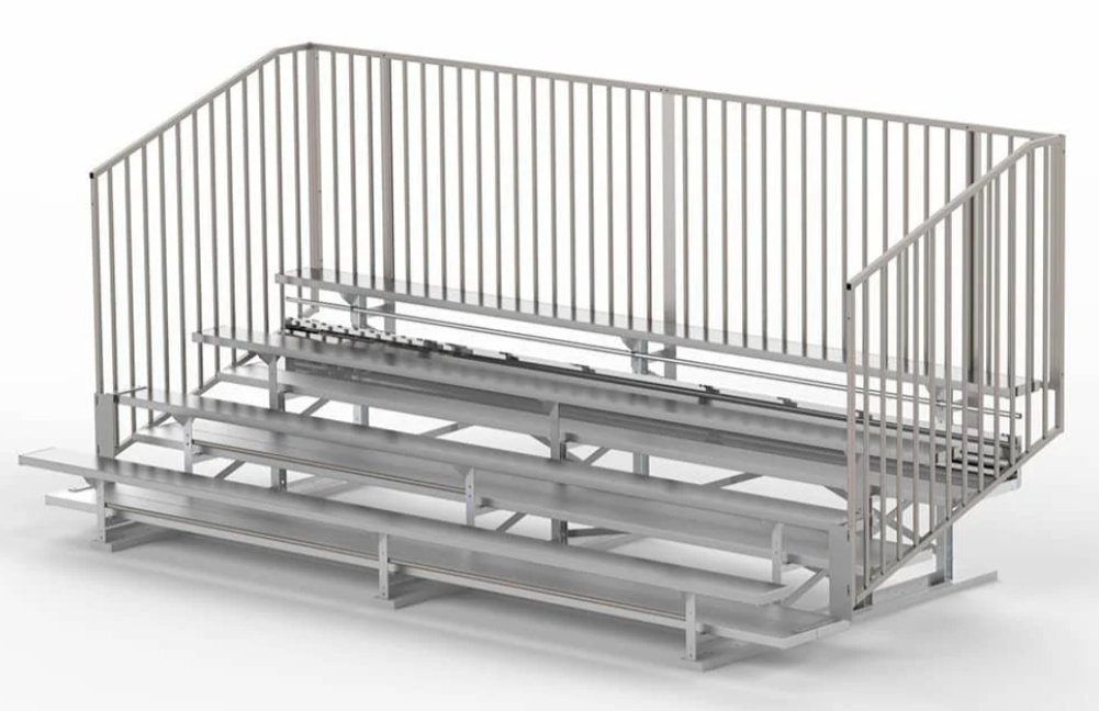 4 Row Bleachers with Guardrails 4 Row Bleachers with Guardrails