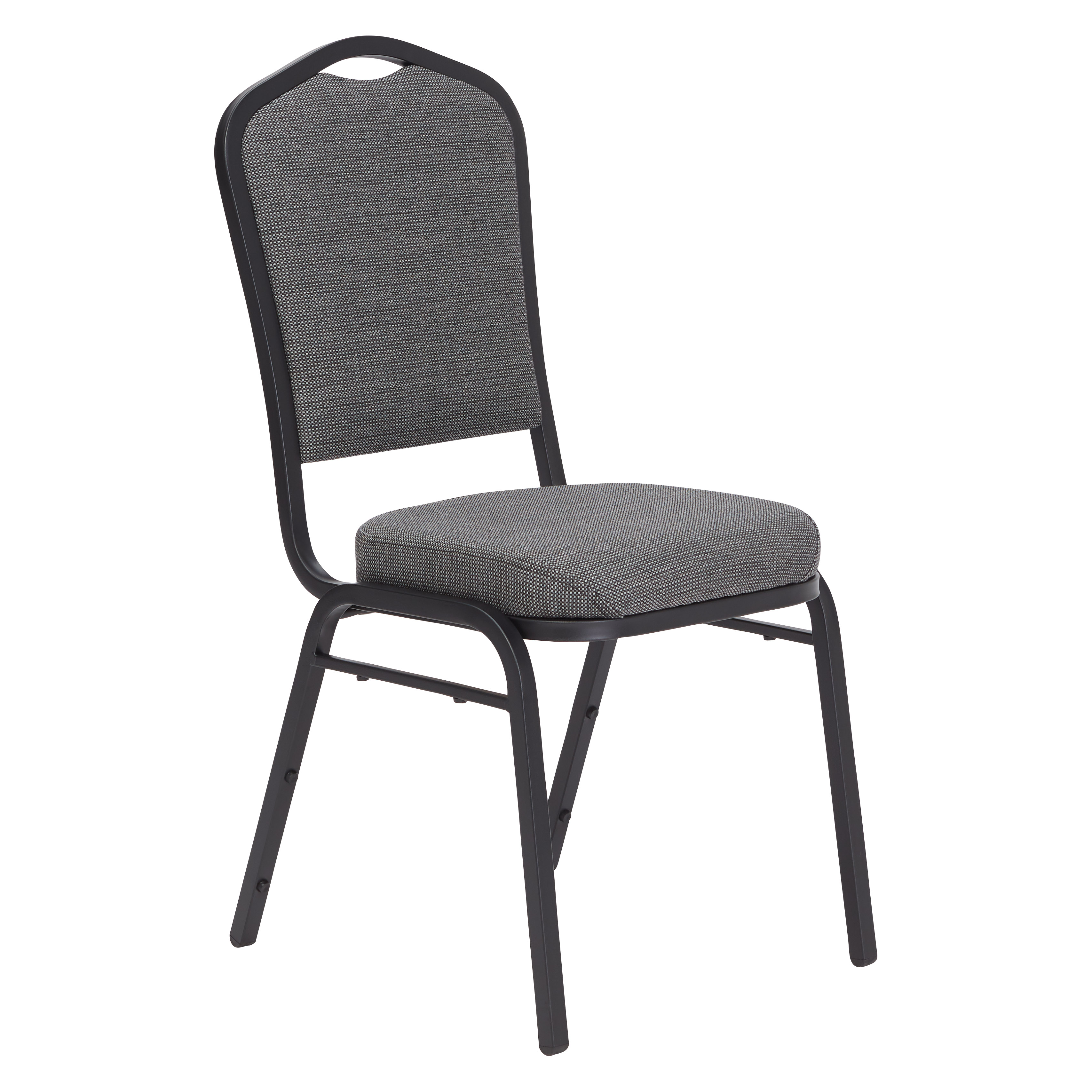 9362 NPS Greystone Fabric Black Frame Silhouette Stack Chair 9362 NPS Greystone Fabric Black Frame Silhouette Stack Chair