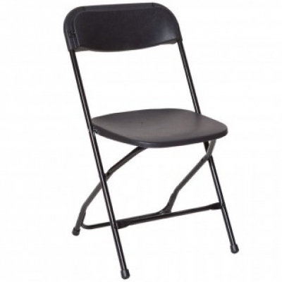 Black Poly Folding Plastic Chair