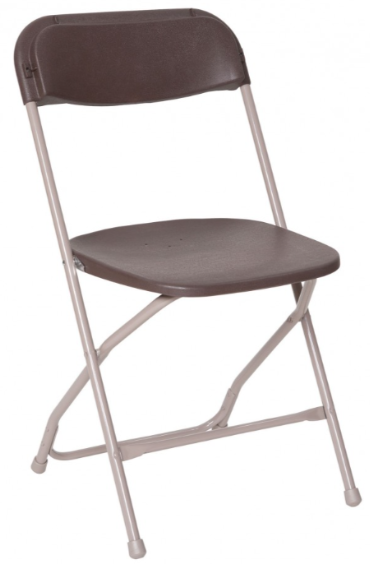 Brown Poly Folding Plastic Chair