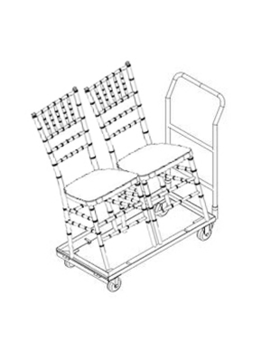 Chivari Dolly chiavari transport, chiavari storage, transport cart