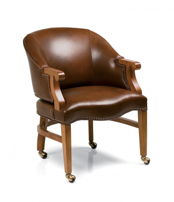 St Timothy Leather Custom Club Chair