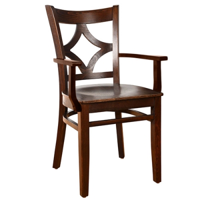 Diamond Back Arm Chair Available with arms, no arms, upholstered seat and back