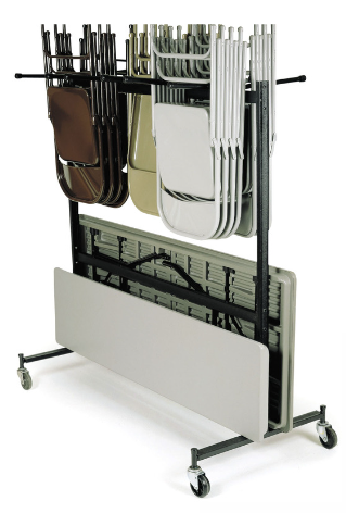 Folding Table & Chair Storage Cart Folding Table & Chair Storage Cart