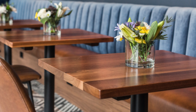 High end restaurant dining table