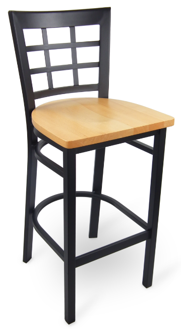 Metal Window Back Barstool Metal Window Back Barstool