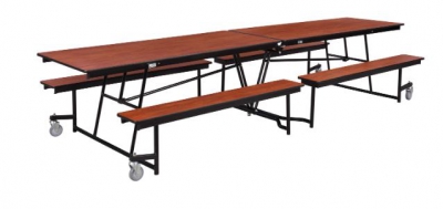 Mobile Cafeteria Tables with Benches