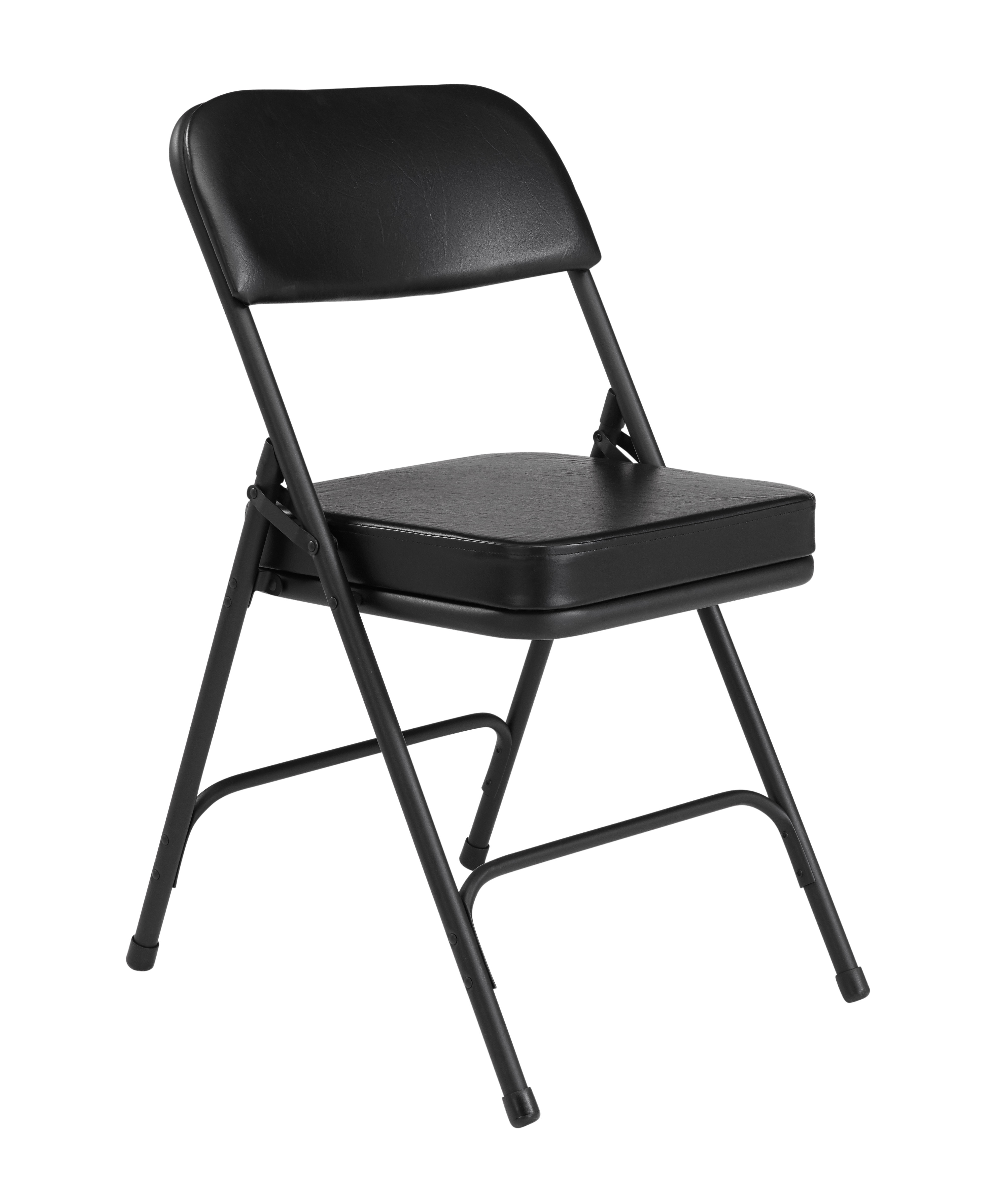 NPS 3210 Premium Black Vinyl Padded Folding Chair