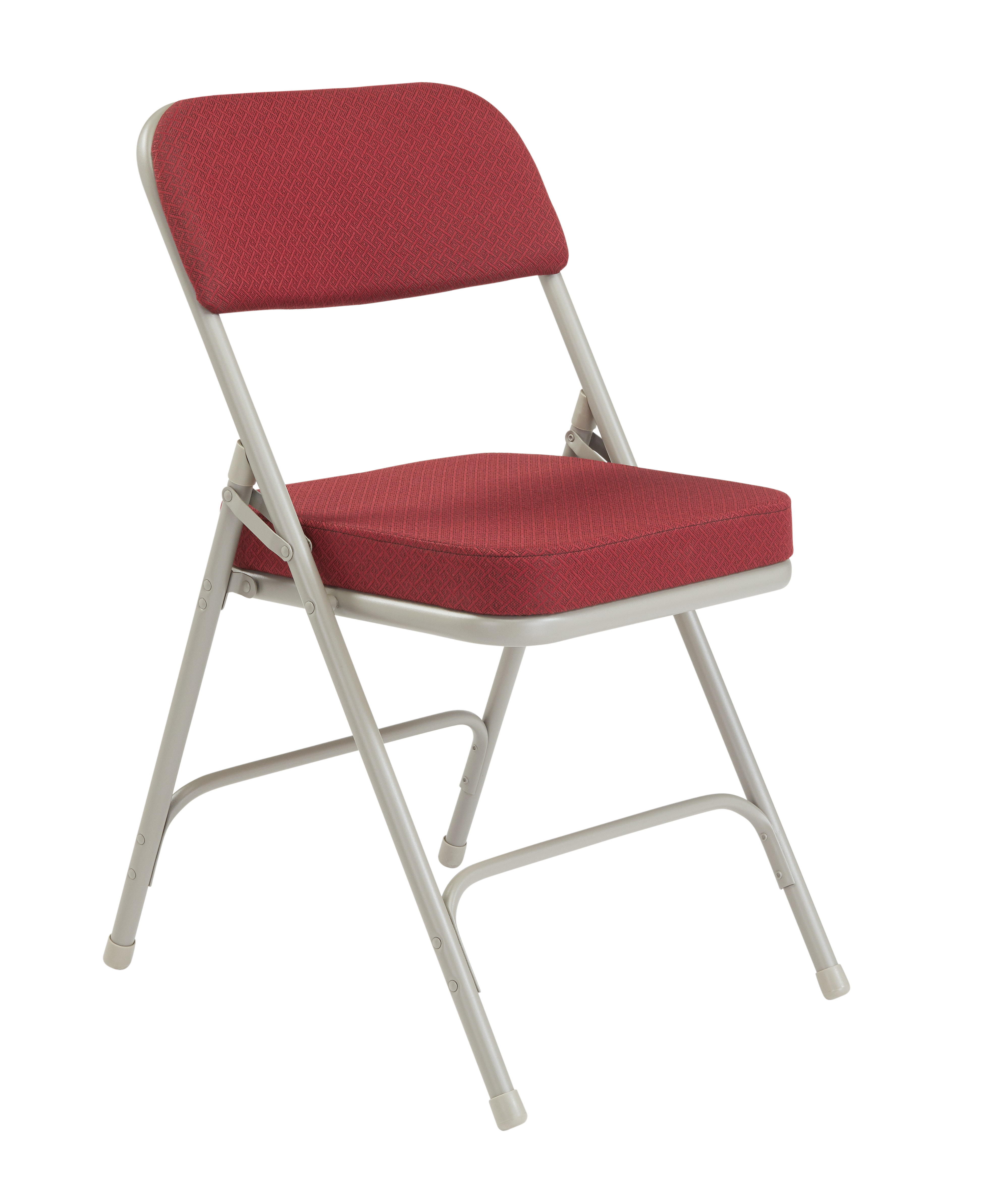 NPS 3218 Premium Burgundy Fabric Padded Folding Chair