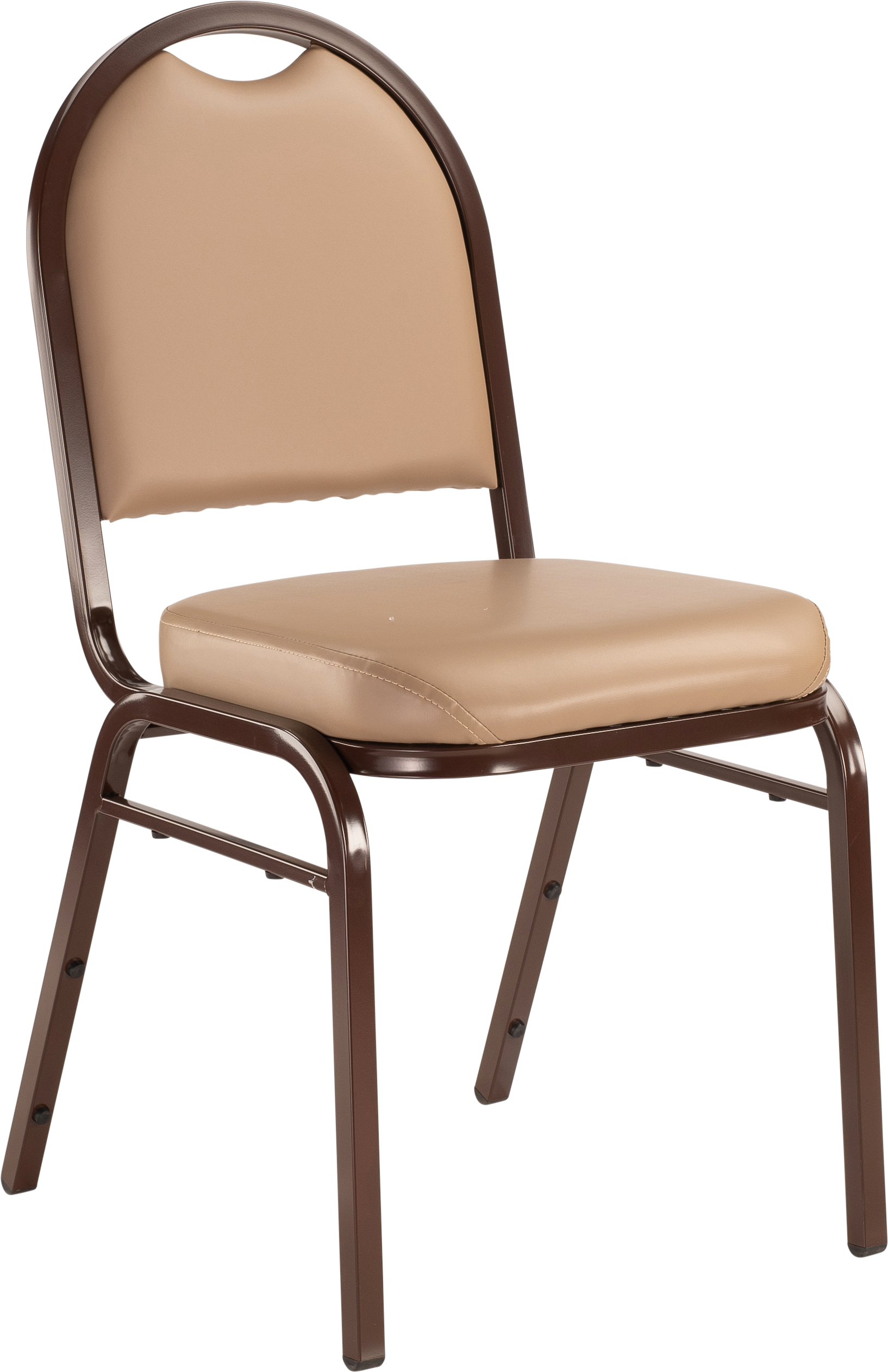 NPS 9201 Dome Back Stack Chair Brown Vinyl Mocha Frame NPS 9201 Dome Back Stack Chair Brown Vinyl Mocha Frame