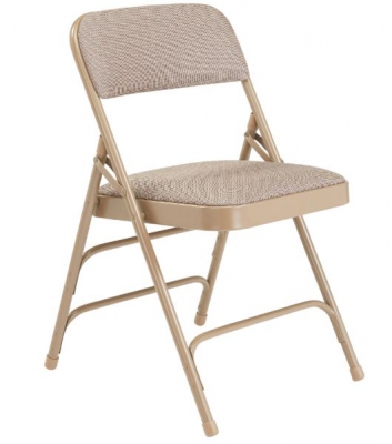 NPS 2301 Beige Fabric Steel Folding Chair