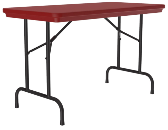 Red Plastic Folding Seminar Table