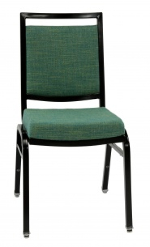 2332 Contemporary Aluminum Stack Chair, Back Cut Out