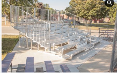 5 row Bleachers with Guardrails