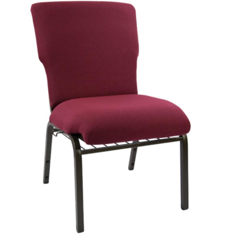 Burgundy Metal Frame Chairs