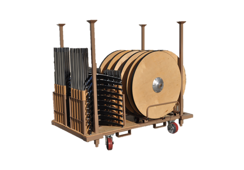 Cocktail Cart holds 10 tables complete