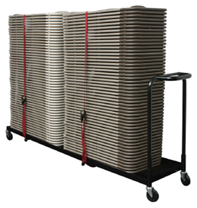 Double Stack Folding Chair Cart