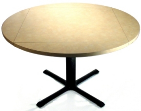 drop leaf tables are verstile and turn a square table into a round table