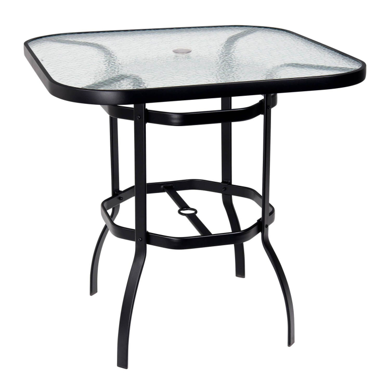 Glass Top Umbrella Table