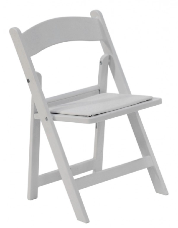 Kids White Resin Folding Chair