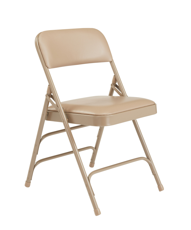 NPS 1301 Beige Vinyl Steel Folding Chair