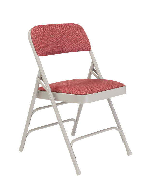NPS 2308 Cabernet Fabric Steel Folding Chair