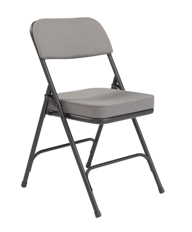 NPS 3212 Premium Grey Fabric Padded Folding Chair