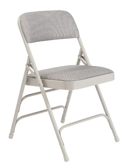 NPS 2302 Gray Fabric Steel Folding Chair
