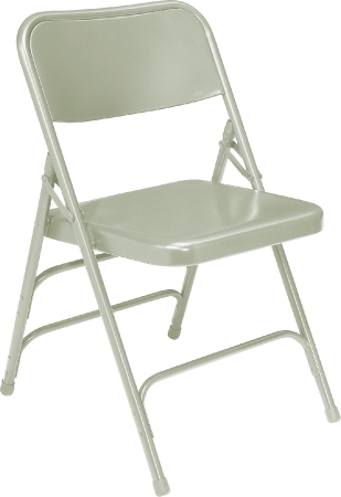 NPS 302 Gray Steel Folding Chair