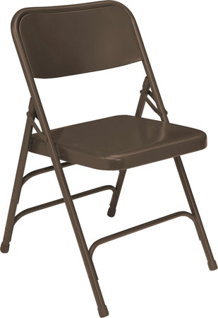 NPS 303 Brown All Steel Folding Chair