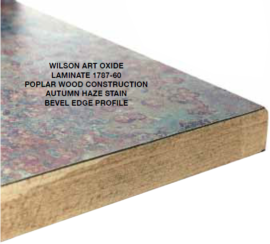 Wood edge with laminate overlay