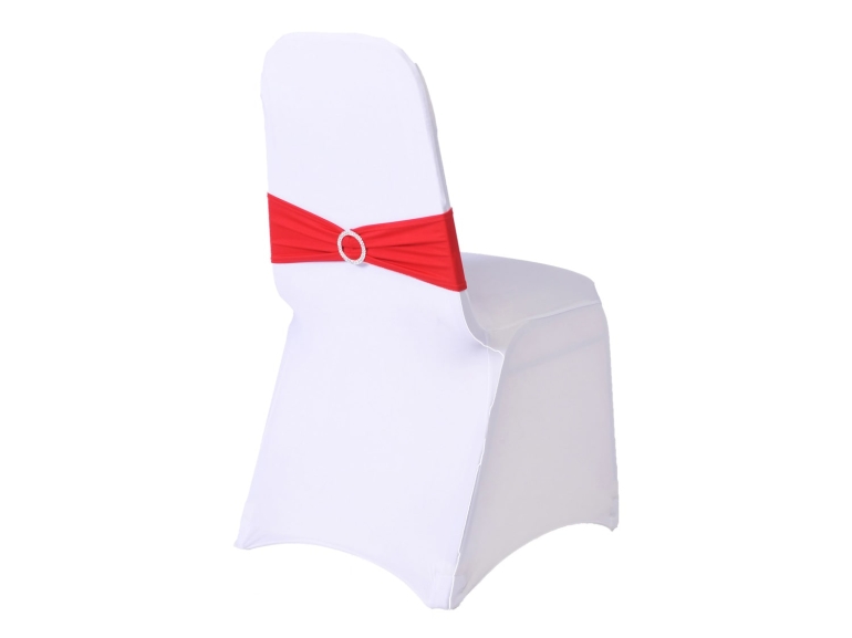 Rhinestone Buckle Chair Cover