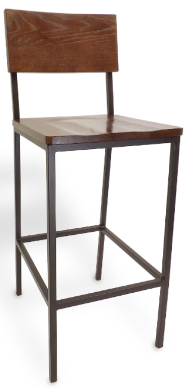 Rustic Metal Wood Stool