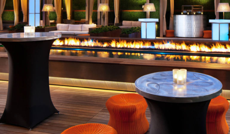 Southern Aluminum Swirl Cocktail Tables