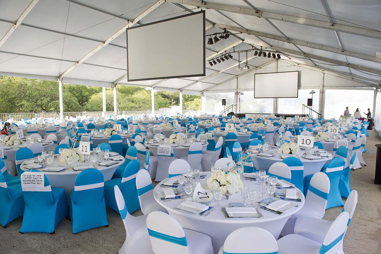 Spandex Table and Chair Cover Set Up