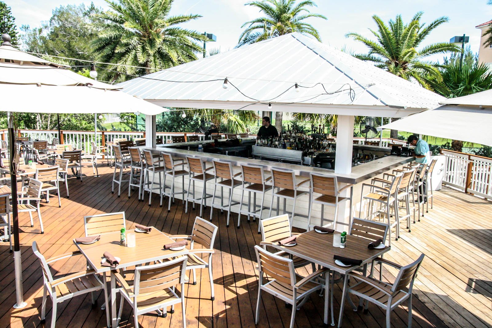 Synthetic Teak Bar Area