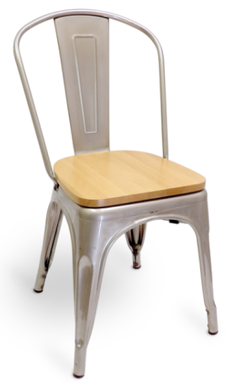 Tolix Style Metal Clear Coat Chair