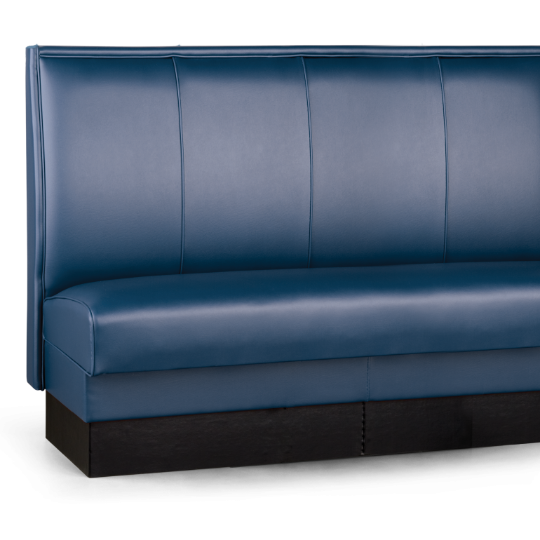 Upholstered Banquette Booth with Stitched Panel