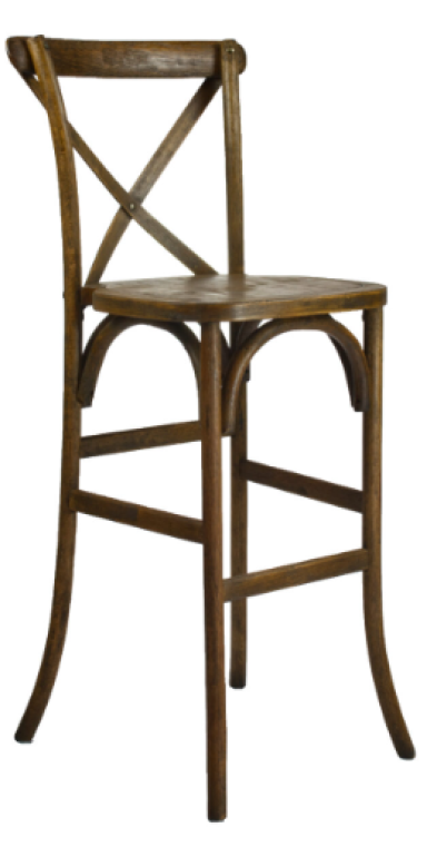 Weathered Crossback Barstool