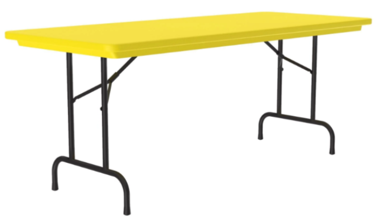 Yellow Plastic Folding Banquet Table
