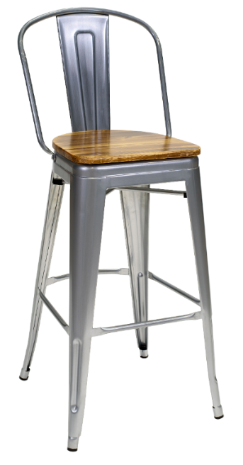 Rustic Metal Barstool Solid Wood Seat Rustic Metal Barstool Solid Wood Seat