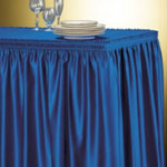 Table Skirting Blue Shimmer Table Skirting Blue Shimmer