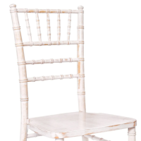 White Distressed Wood Chiavari Chair thumbnail