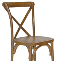 Rustic Wood Crossback Chair thumbnail Rustic Wood Crossback Chair thumbnail