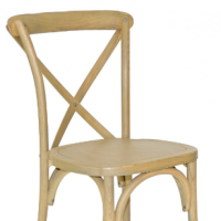 Natural Wood Crossback Chair thumbnail