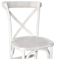 Whitewashed Crossback Barstool thumbnail