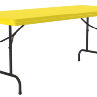 Yellow Plastic Folding Banquet Table thumbnail