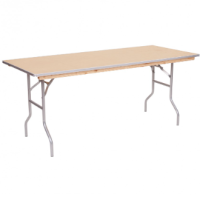 Wood Top Banquet Tables Metal Edge