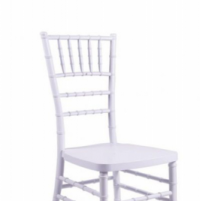 White Steel Core Resin Chiavari Chair thumbnail